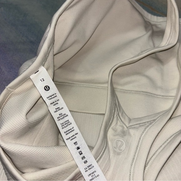 Lululemon Ebb To Street Tank II Women's Size 12 white opal - Picture 7 of 8